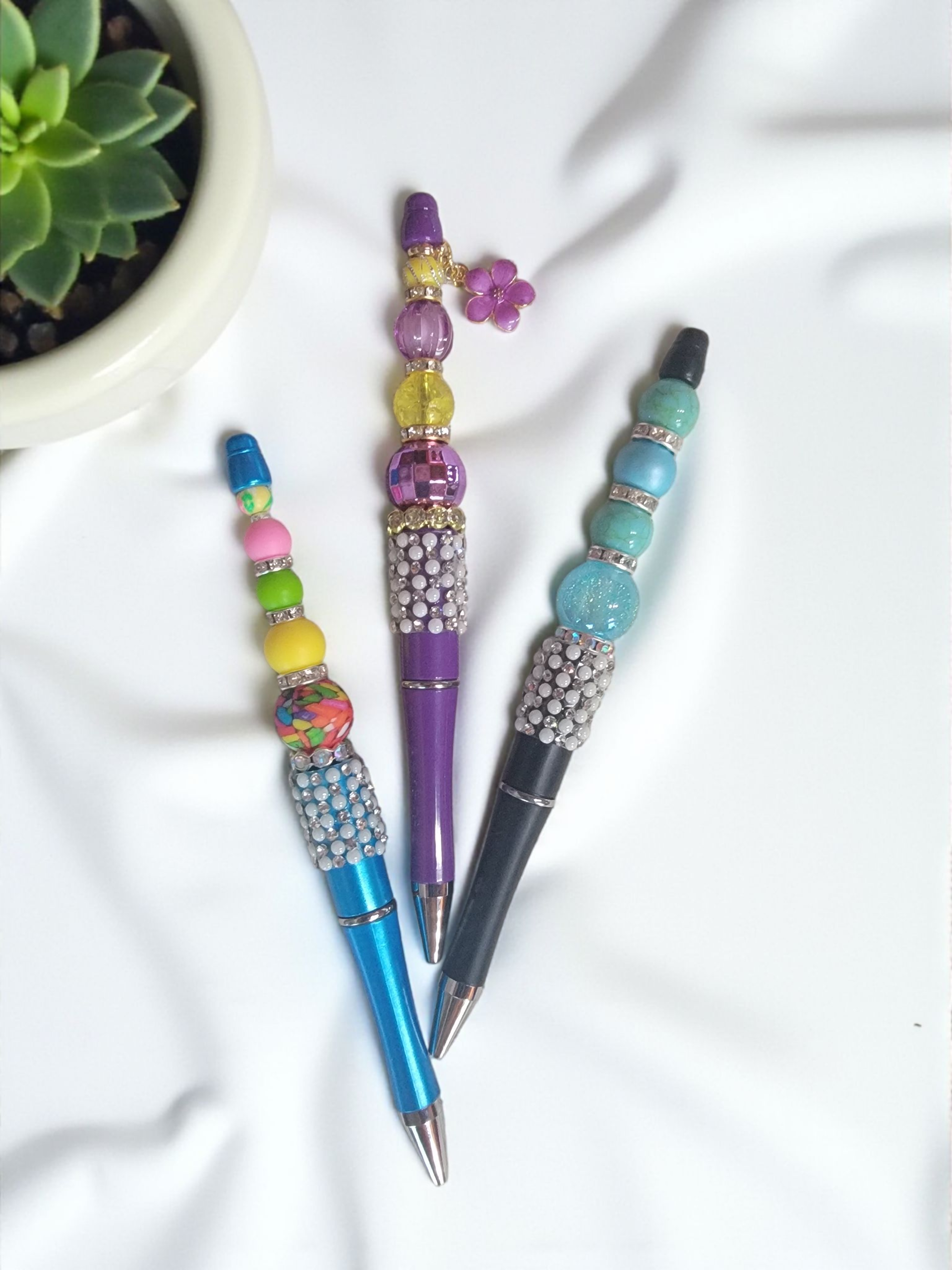 Pearl Wrapped Beaded Pens