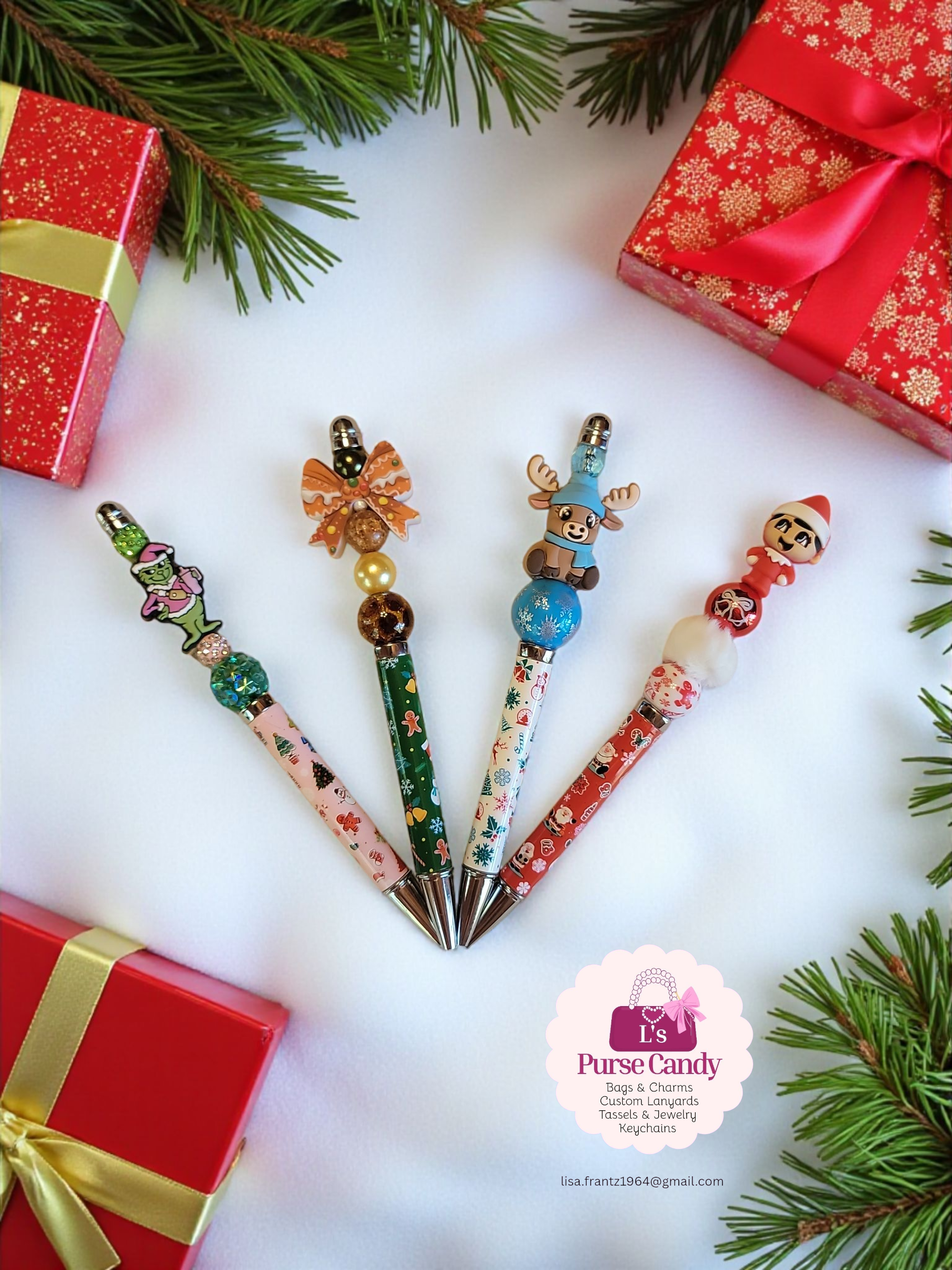 Christmas Beaded Pens