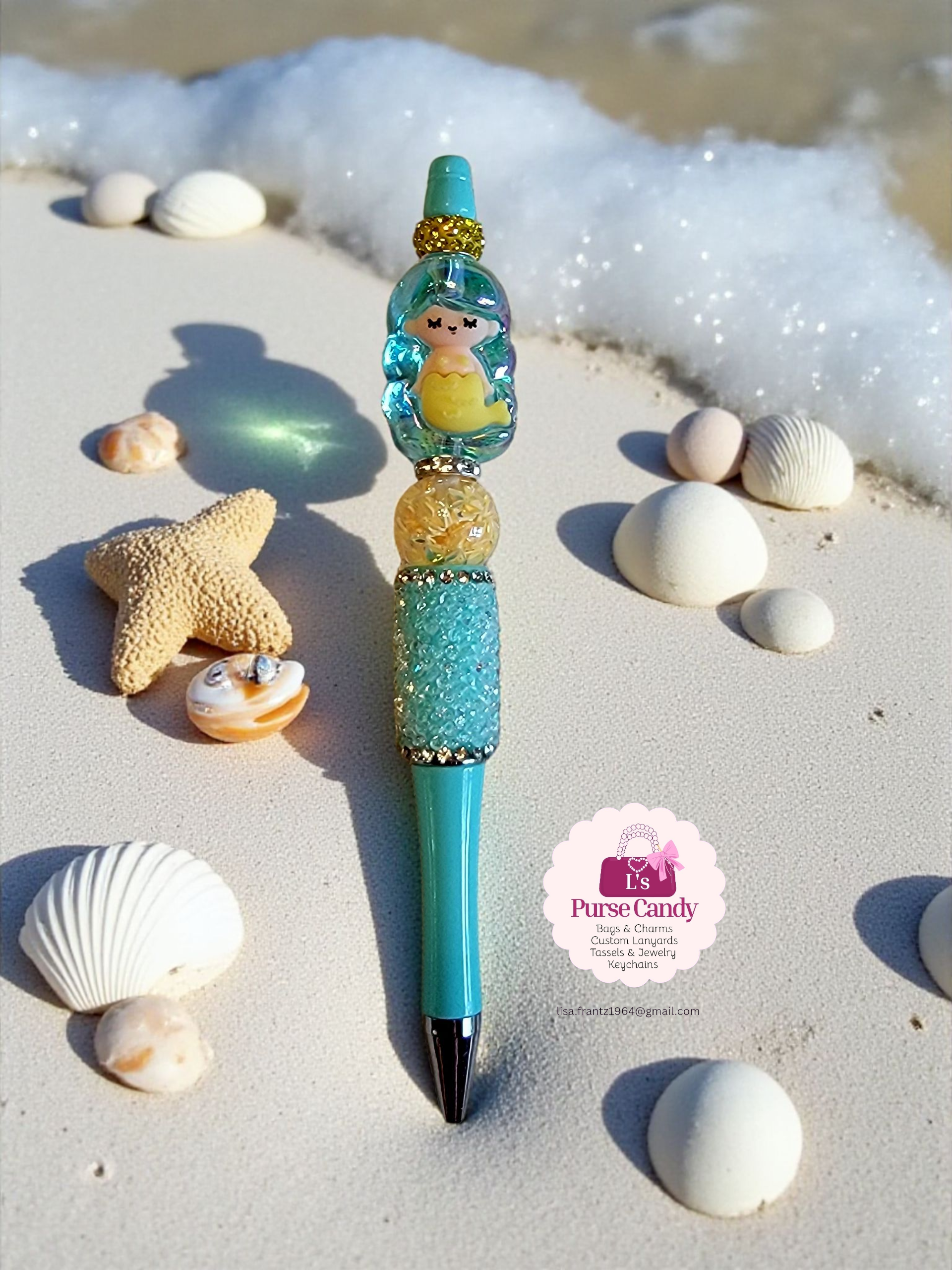 Mermaid Bling Beaded Pen