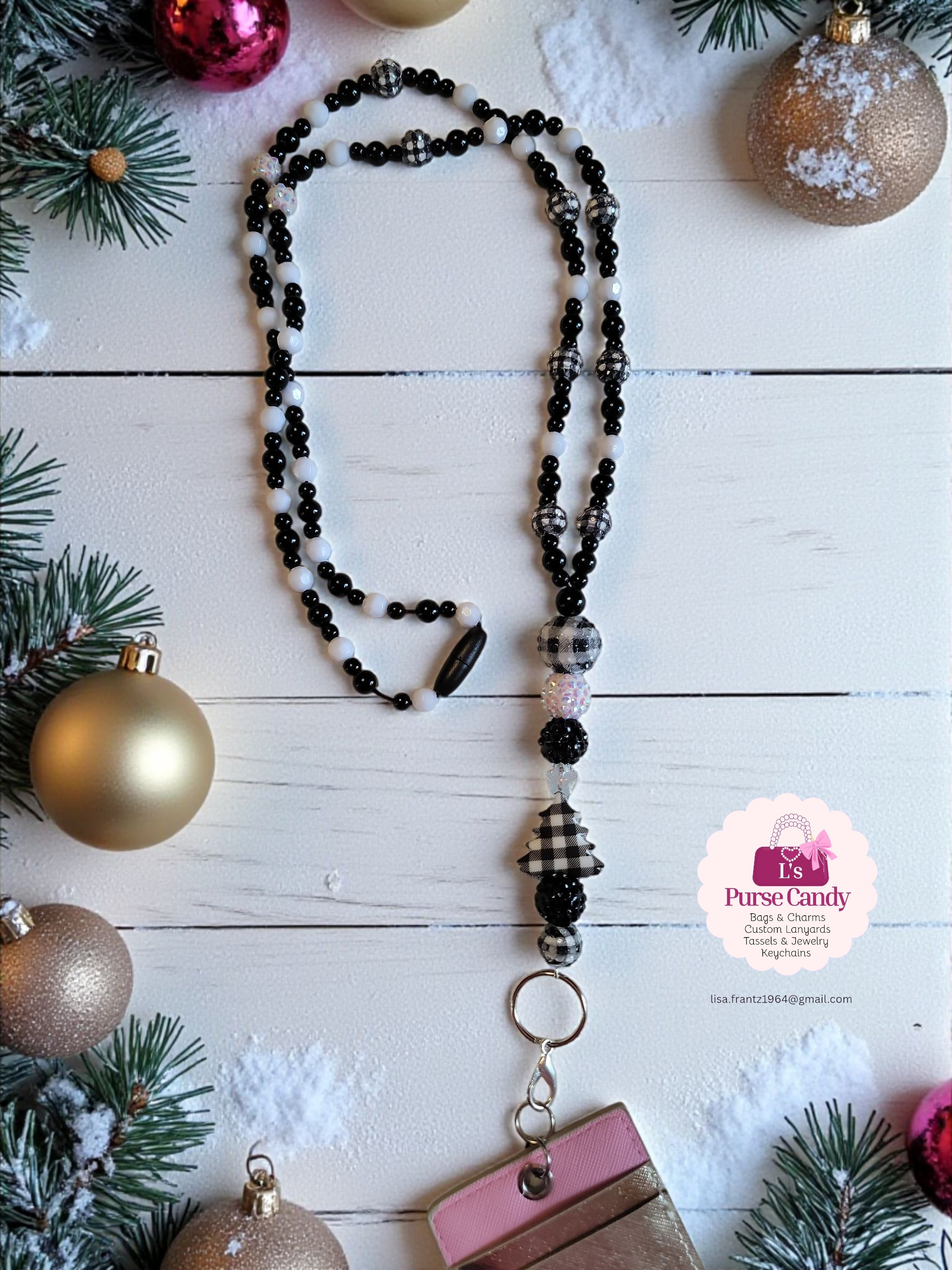 Buffalo Plaid Christmas Lanyard